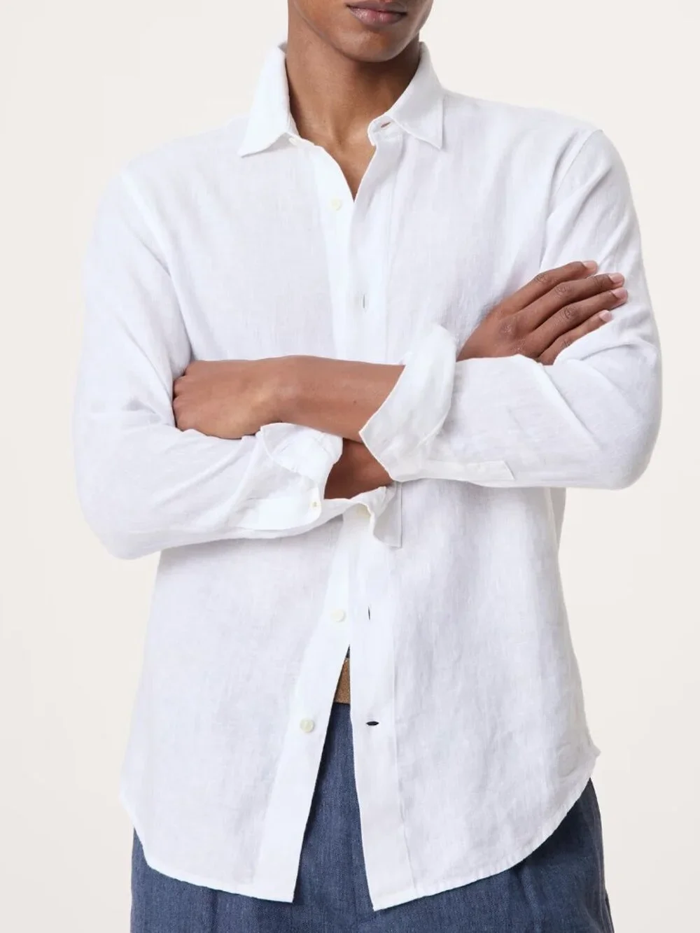 NWT Banana Republic Men's Light Green Slim-Fit 100% Euro Linen Shirt M